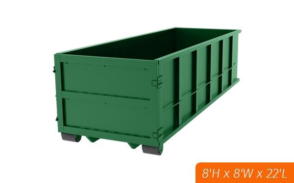 we can usually deliver a forty-yard dumpster within 24 hours of your order